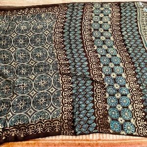 Ajrakh Modal Silk Saree
